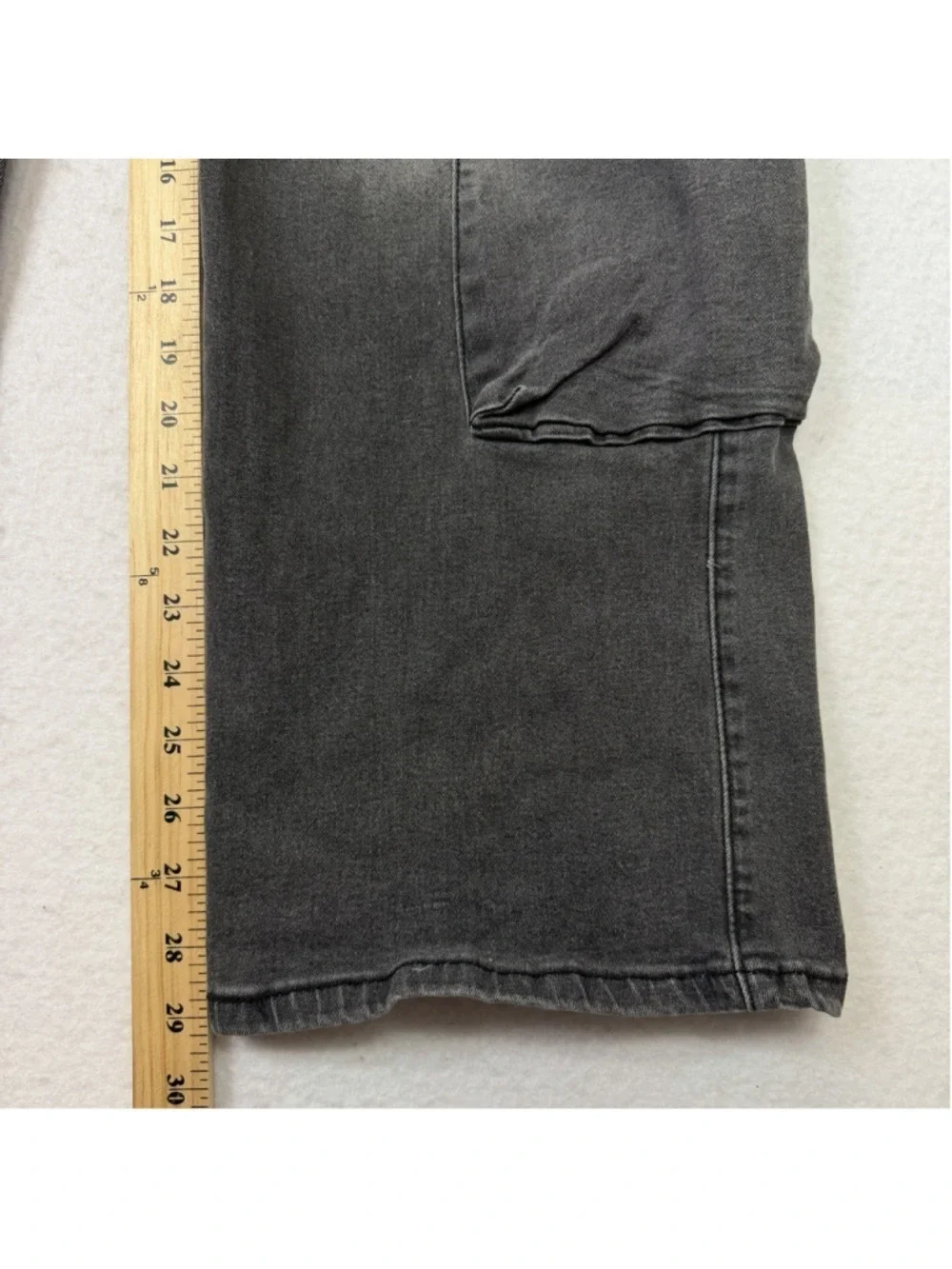 Refuge Wide Leg Denim Jeans Womens XL Black Cargo Grunge StreetWear Hip Hop Skat
